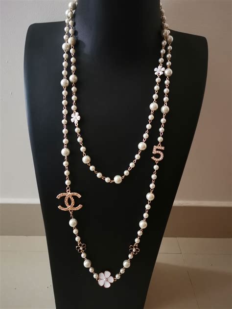 chanel inspired necklace malaysia|chanel pearl necklaces for women.